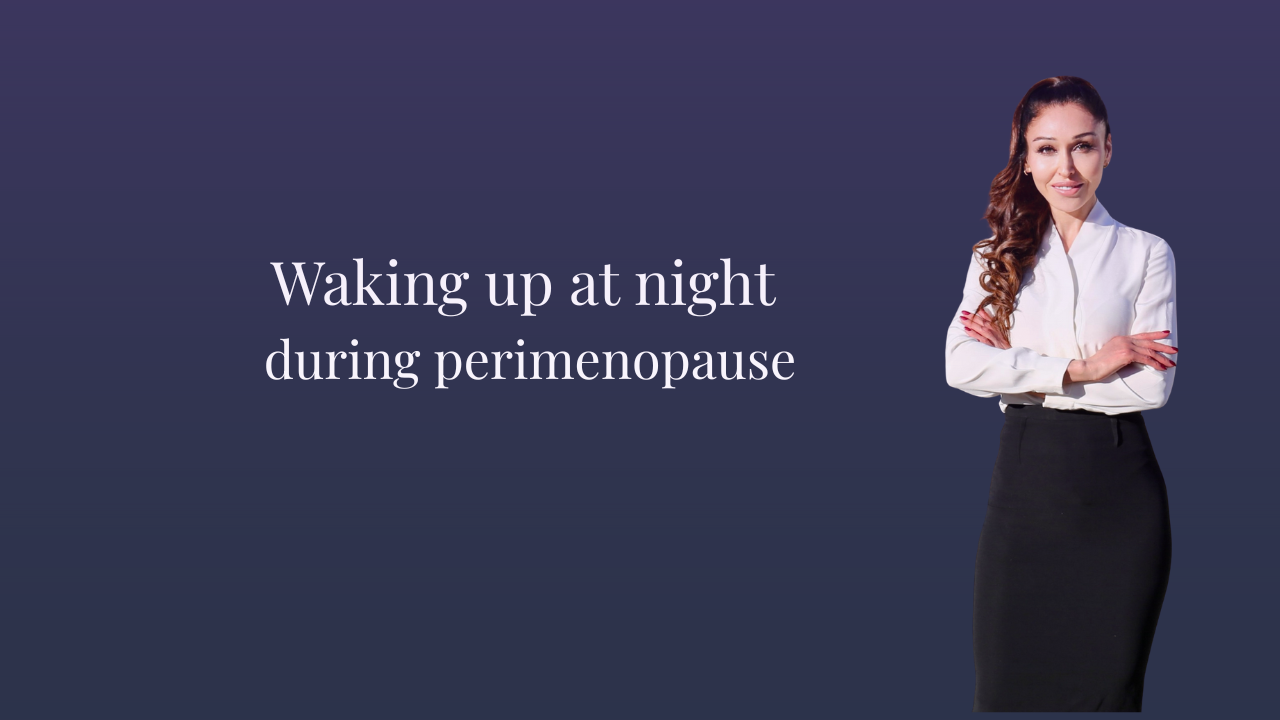 Woman experiencing night-time sleep disruption during perimenopause