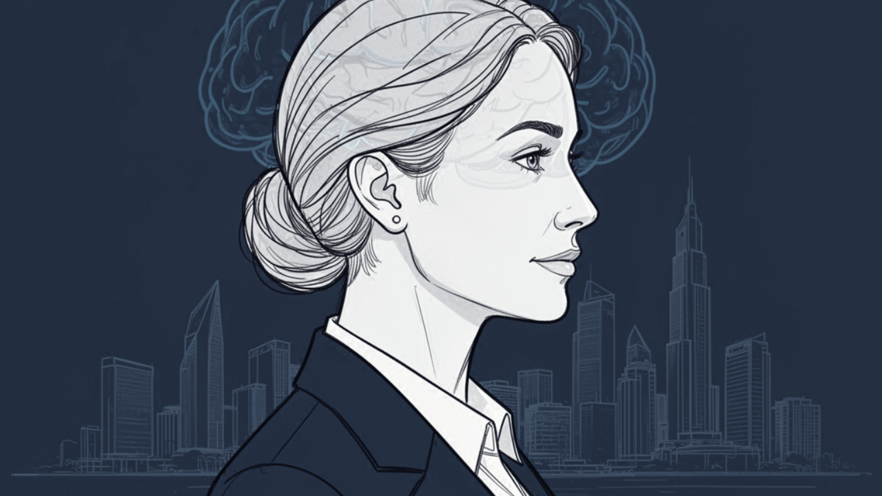 Illustration of brain fog and memory problems during perimenopause and post-menopause