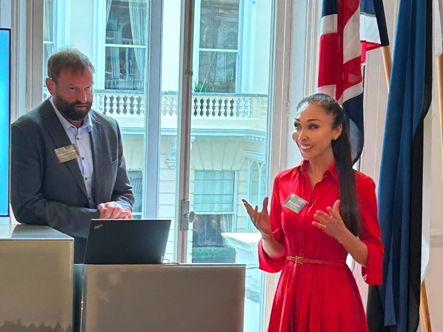 Women’s Health Speaker Dr Maria Zalazar at the Estonian Embassy in London.