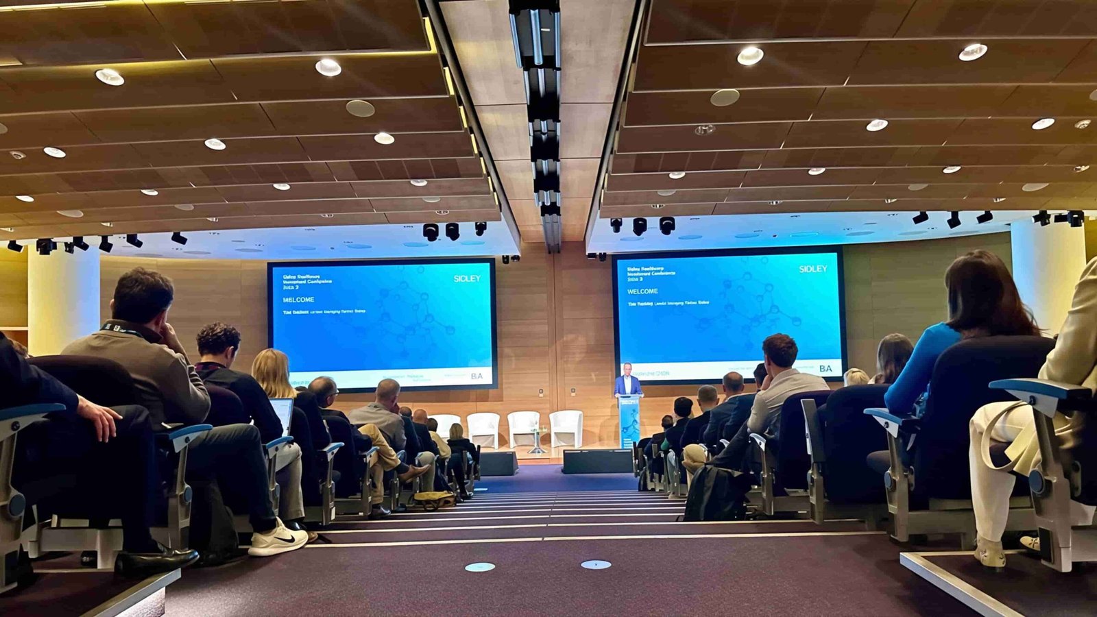 Healthcare founders and investors attending the Sidley Healthcare Investment Conference in London.